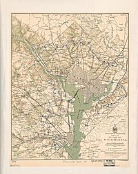 Defenses of Washington, extract of military map of N.E. Virginia - showing forts and roads LOC 88690675