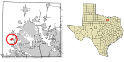 Location of DISH in Denton County, Texas