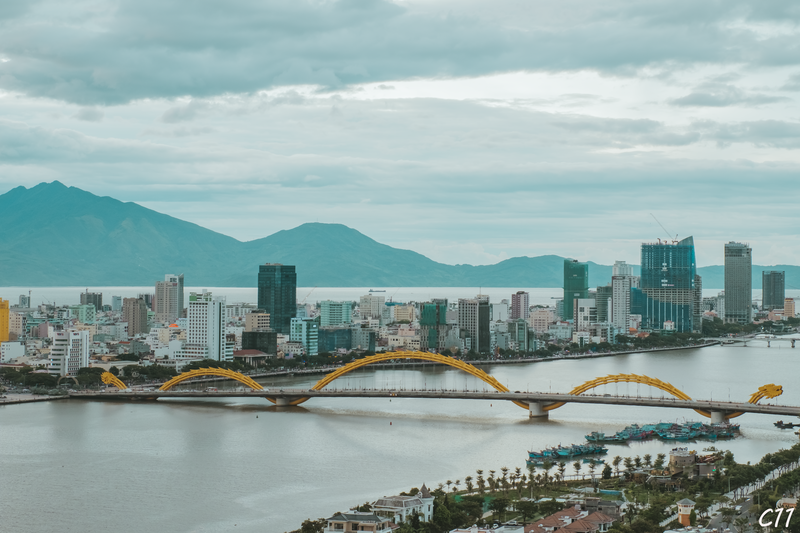 Dragon bridge from above