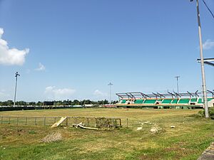 Estadio Félix "Nacho" Millán in Yabucoa, Puerto Rico destroyed by Hurricane Maria