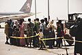 Evacuation at Hamid Karzai International Airport; Image 1 of 3