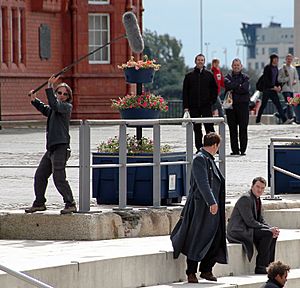 Filming "Torchwood" in Cardiff (2)