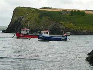 Fishing boats at Abercastle