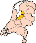 Map: Province of Flevoland in the Netherlands