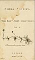Flora Scotica by The Revd John Lightfoot title page