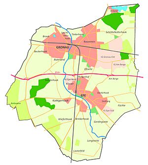 Gronau and Epe Map