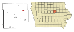 Location of Dike, Iowa