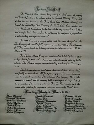 Haddonfield fire department history