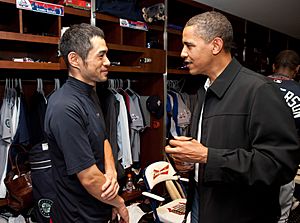 Ichiro Suzuki and Barack Obama