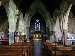 Interior of Church of St Etheldreda, West Quantoxhead