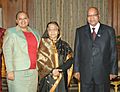 Jacob Zuma with his wife calling on the President, Smt. Pratibha Devisingh Patil, on the occasion of the Summit of BRICS countries, at Rashtrapati Bhavan, in New Delhi on March 28, 2012