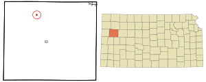 Location within Logan County and Kansas