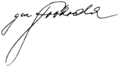 Ludvík Svoboda signature