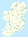 Major roads in Ireland