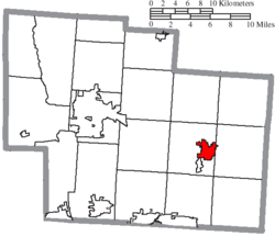 Location of Sunbury in Delaware County