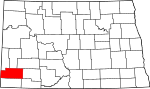 State map highlighting Slope County