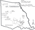 Map of St. Tammany Parish Louisiana With Municipal Labels