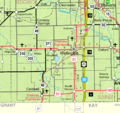 Map of Sumner Co, Ks, USA