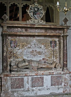 Memorial to Sir Anthony Thorold, Marston church (geograph 3371639)