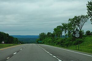 Northbound NY 12 in Trenton