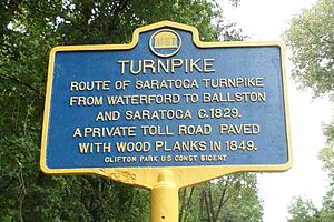 NYS historic marker - Plank Rd. turnpike