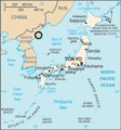 North Korea launch site in Sea of Japan map