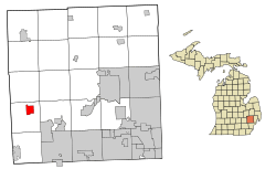 Location in Oakland County and the state of Michigan