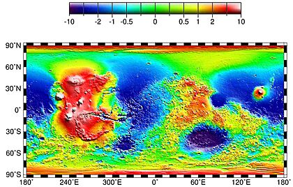 PIA02035 Map of Mars' Topography