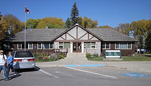 Park admin building sun