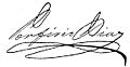 Porfirio Diaz signature
