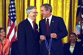President George W. Bush Presents the Presidential Medal of Freedom Award to Fred Rogers