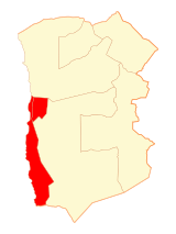Location in Tarapacá Region
