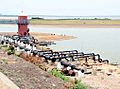 Puzhal krishna river water project display in the outer portion of the lake