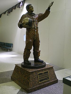 Rick Husband statue Amarillo International