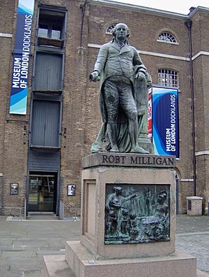 Standbeeld Robert Milligan Museum of London Docklands.JPG