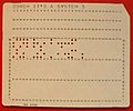 System 3 punch card