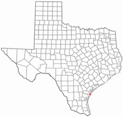 Location of Port Aransas, Texas