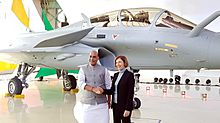 The Union Minister for Defence, Shri Rajnath Singh with the French Minister of Armed Forces, Ms. Florence Parly, in France on October 08, 2019
