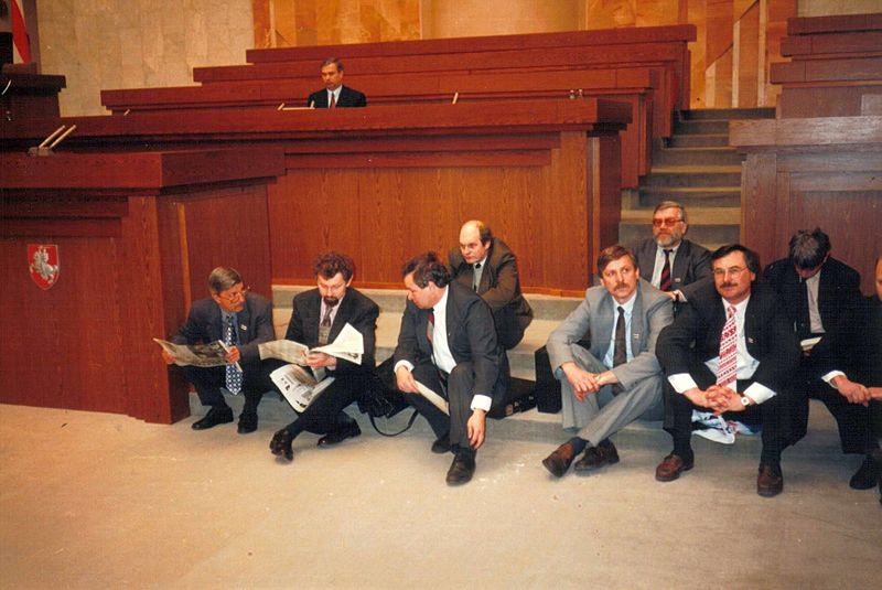 The hunger strike of deputies to the Supreme Council building, Belarus, 1995