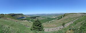 View of Rhigos and Llyn Fawr from Craig y Llyn