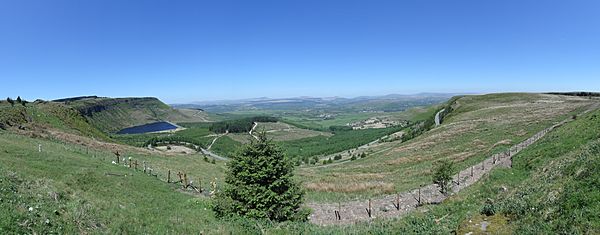 View of Rhigos and Llyn Fawr from Craig y Llyn