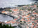 Vista parcial das Velas, ilha de São Jorge, Açores, Portugal
