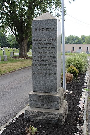 World War I Pennsylvania Colored Soldier Memorial in Eden Cemetery