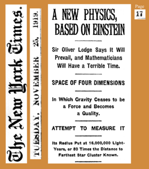 19191125 A New Physics Based on Einstein - The New York Times