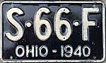 1940 Ohio license plate.JPG