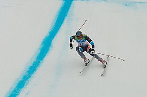2010 Winter Olympics Aksel Lund Svindal in downhill
