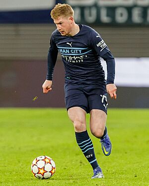 2021-12-07 Fußball, Männer, UEFA Champions League, RB Leipzig - Manchester City FC 1DX 2723 by Stepro (cropped)