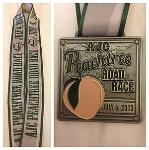 AJC Peachtree Road Race 2013 Winners Medal