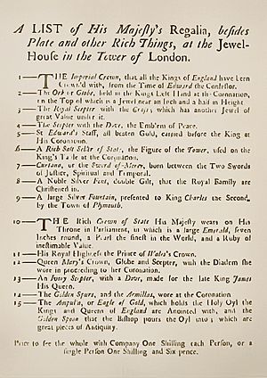 A List of His Majesty's Regalia
