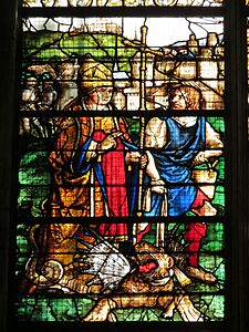 Baie 28 - détail 7 - chapelle Saint-Joseph, cathédrale de Rouen